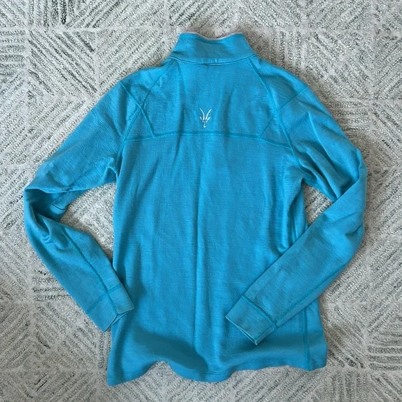 Ibex merino wool quarter zip pullover long sleeve - Picture 4 of 6